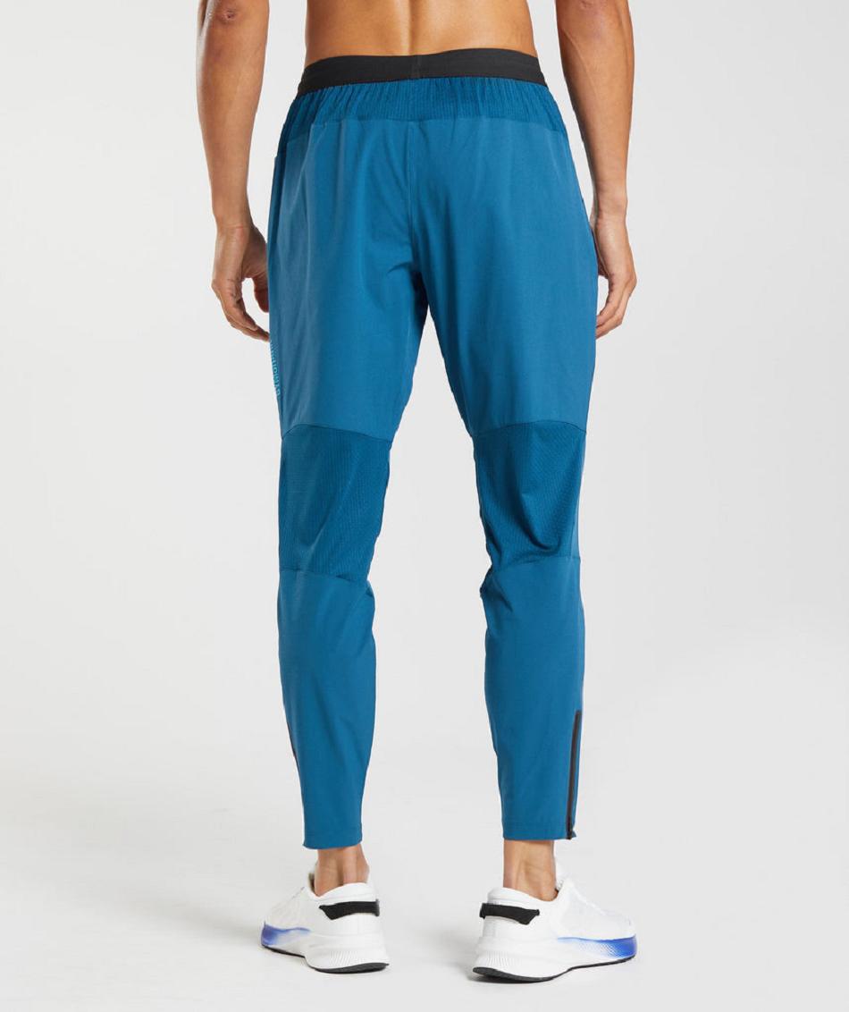 Pantalones Jogger Gymshark Híbrido Woven Hombre Azules | CO 3722JPQ